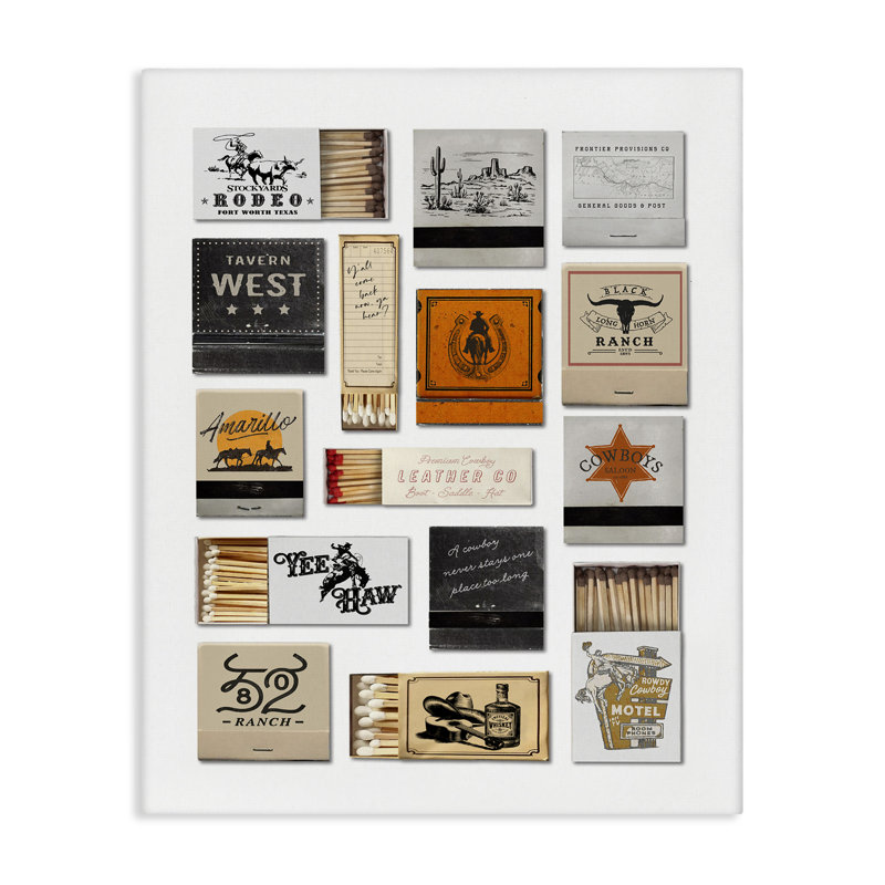 Art mural sur toile Wild West, H 20 po x l 16 po