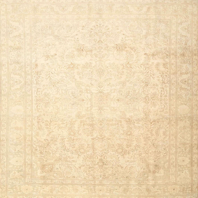 Tapis beige Aiyat, Carré 7 pi