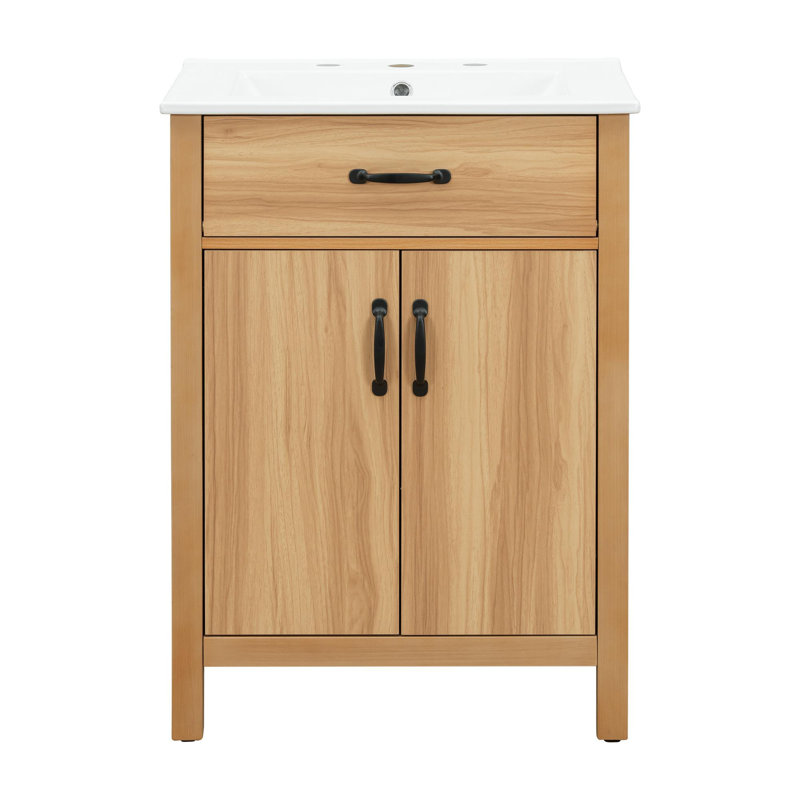Meuble-lavabo 24 po avec lavabo en céramique, 24"