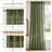 Rustic Grid Pattern Linen Light Filtering Plaid Curtains for Living Room Dining Room, Farmhouse Rod Pocket Back Tab Semi Sheer Window Curtains, 1 Pair-328923826-329966681