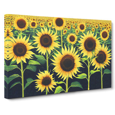 Phenomenal Sunflower Field - Wrapped Canvas