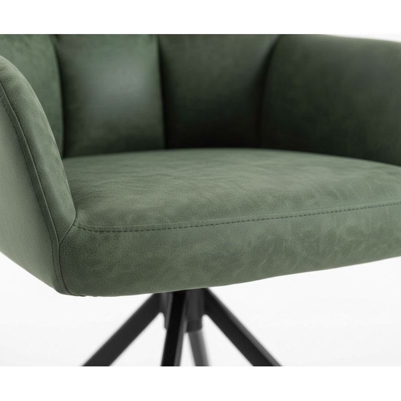 Fauteuil de bureau pivotant en cuir Comfy, Vert