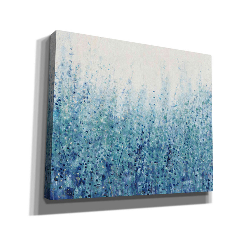 «Misty Blues I» par Tim O'toole, art mural sur toile, H 20 po x l 24 po x P 0,75 po