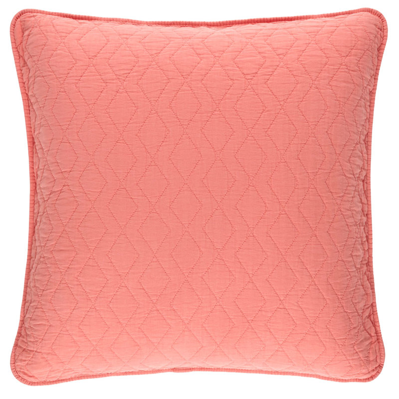 Birdie Quilted Sham, Coral, Euro