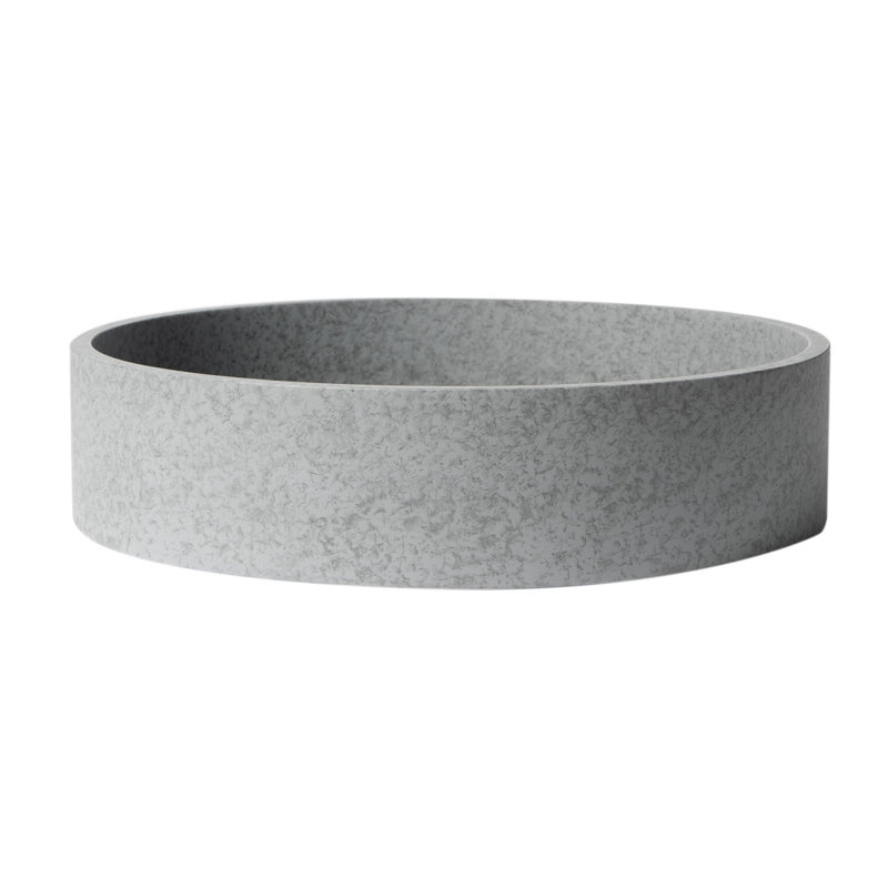 Alfi Brand 15.75'' Matte Gray Natural Stone Circular Bathroom Sink