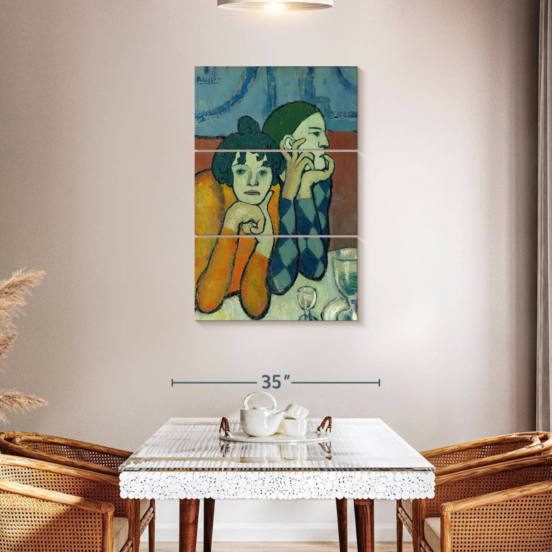 Leisha Les Deux Saltimbanques, H 45 po x l 28 po