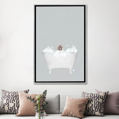 " Kitten Blue Bath " by Leah Straatsma