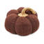 Ensemble de 2 décorations de citrouille en tissu brun foncé, décorations d'automne en polyester 8,3 po