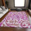 Tapis floral beige en polyester tissé à la machine Fritch-297425778
