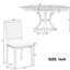 5 pièces pour la salle à manger et le salon, table extensible 4 chaises assorties, structure en bois massif, support de confort rétro avec finition rembourrée ronde extensible naturelle, conception adaptable, facile à entretenir