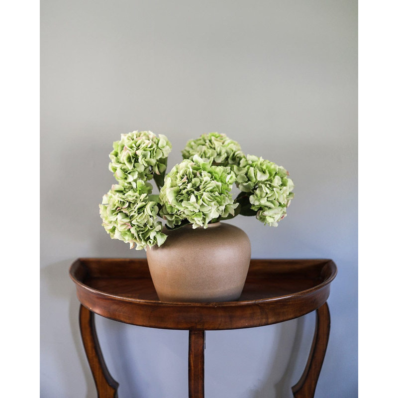 Real Touch Blue Hydrangea 18”, Green, 28.5" H x 9" W