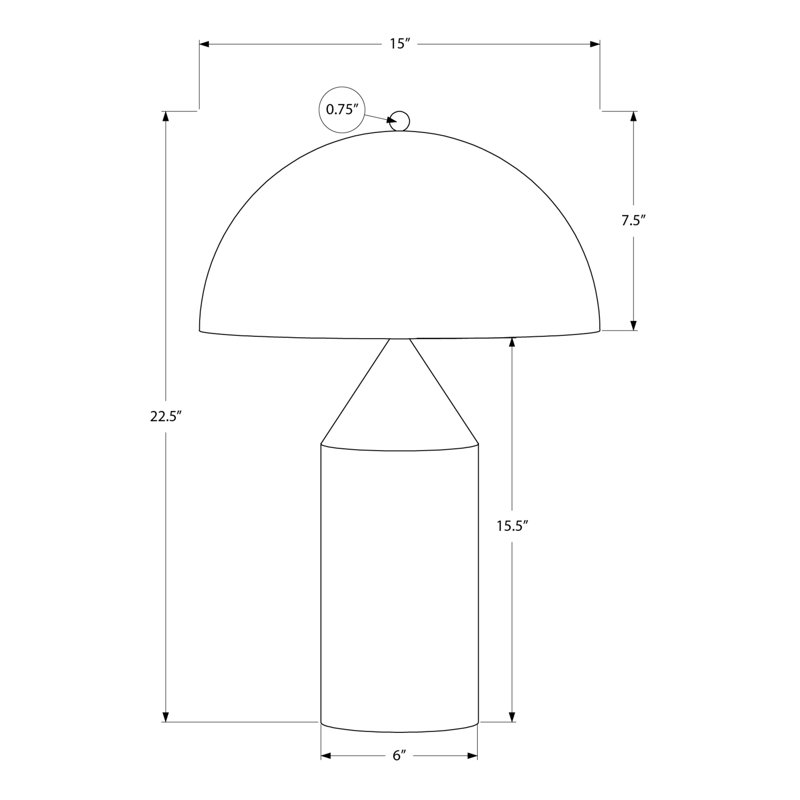 Lighting, Table Lamp, 23"h, Black Metal