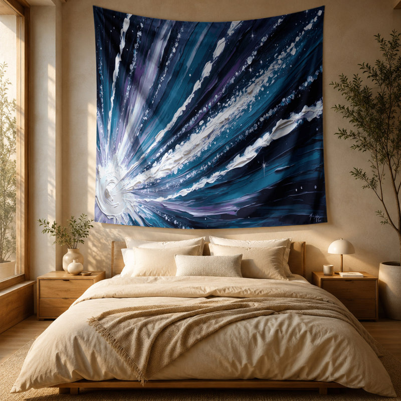 Tapisserie murale Sci Fi Comet, 88 po x 104 po