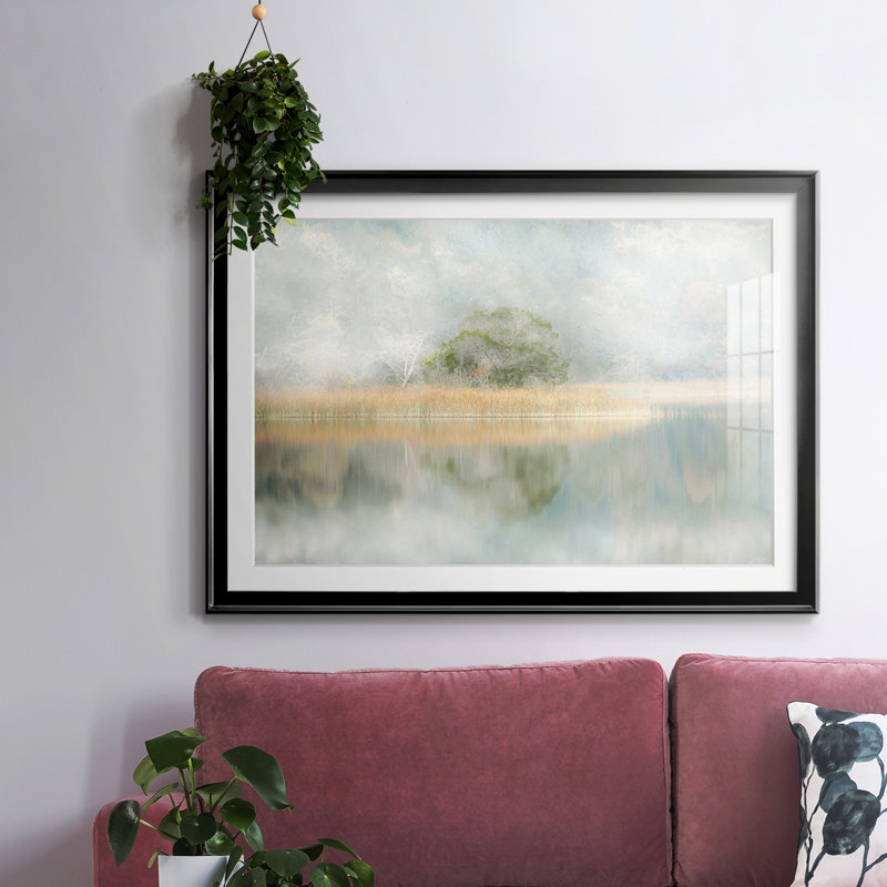 Silent Morning River, Noir, H 19 po x l 27 po x P 1,5 po