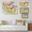 Coquelicot et bleuet sur un pré - Reproduction de photo sur toile-1699113684-1699113689
