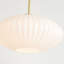 Alexa White Ribbed Glass & Gold Metal Multi Drop Pendant