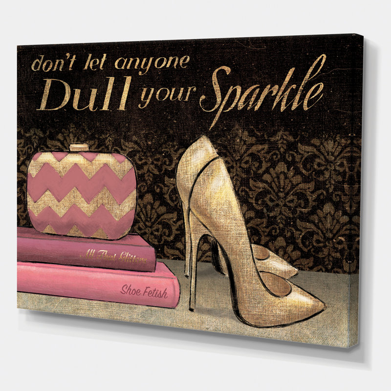 Gold Fashions High Heels - Impression sur toile tendue, H 24 po x l 32 po x P 1 po