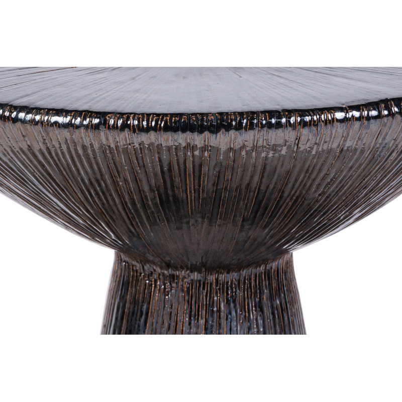 Table d'appoint Sunburst, Fumée semi-lustrée