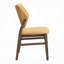 Ensemble de 2 chaises de salle à manger de style campagnard avec finition noyer et jaune