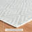 Diamond Platinum/White Machine Printed Washable Rug-92286906
