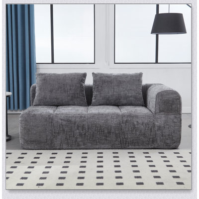 Canapé confortable en chenille pour la détente et le style dans n'importe quelle pièce, parfait pour les soirées douillettes et pour recevoir des invités