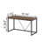 Modern Computer Desk, Rustic Wood And Metal Study Writing Table, Simple Work Gaming PC Desk For Home Office, Walnut 53 Inch