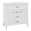 Meuble-lavabo 36 po avec lavabo en céramique, meuble-lavabo simple avec tiroir supérieur rabattable, portes à fermeture en douceur, 2 tiroirs de rangement-118028335