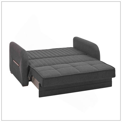 Causeuse convertible rembourrée avec rangement