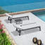 Ensemble de chaise longue de patio en aluminium 3 pièces Shiner-1604962850