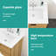 Dessus de meuble-lavabo en céramique 24 po x 18 po blanc - teinté, fonction de trop-plein, 3 trous de robinet, trop-plein de comptoir, spacieux