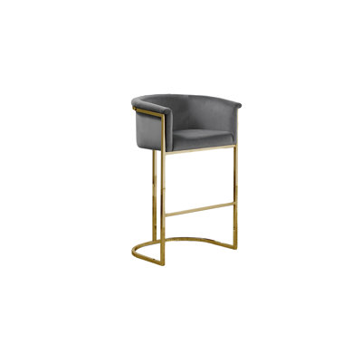 Tabouret de bar Maebelle en velours 29 po (Chaise simple)