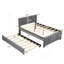 Lit plateforme tapissier avec lit gigogne