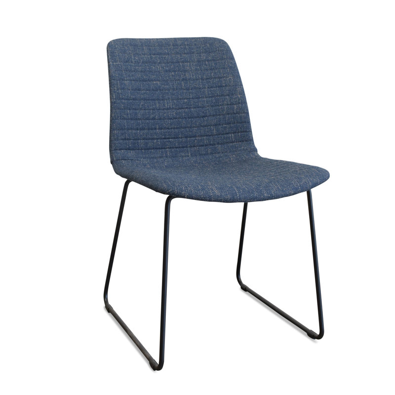 Chaise d'appoint rembourré, Bleu