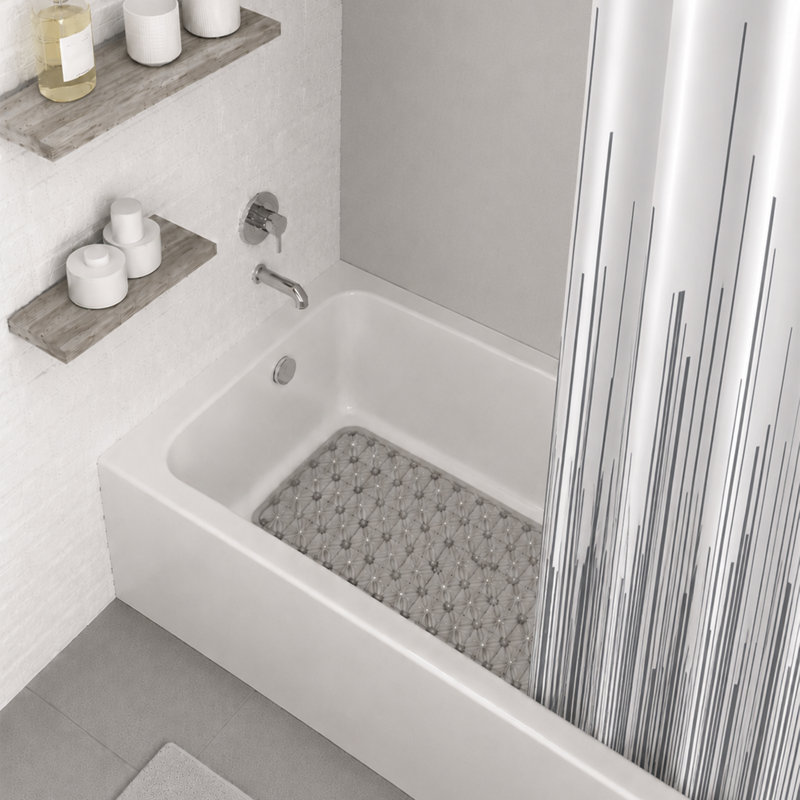 City Shower Curtain, Grey Striped