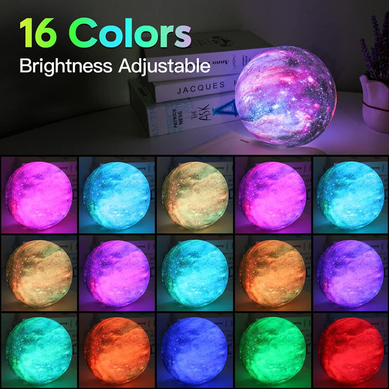 Lune lampe galaxie 5,9 pouces 16 couleurs DEL 3D