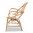 Chaunta Modern Bohemian Upholstered and Rattan Accent Chair