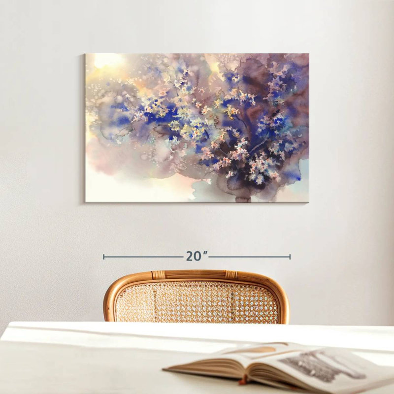 Avery Cherry Floral Abstract, 16" H x 24" W