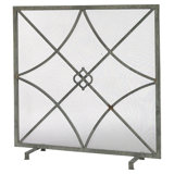 Boxwoods Bifold Iron Fireplace Screen