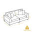 2 - Piece Upholstered Corduroy Modular Sectional Sofa with Pillow Back and Solid Wood Legs-1717748302