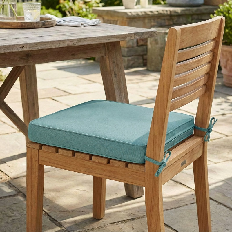 Coussin de chaise d'extérieur Noah, bleu sarcelle, Sarcelle
