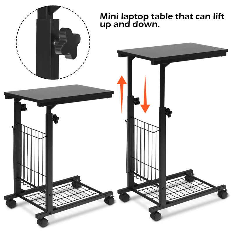 80cm H x 50cm W Laptop Cart with Wheels