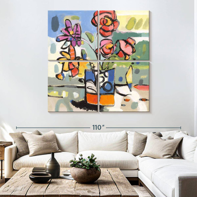 Harnek Southern Florals I, 74" H x 74" W