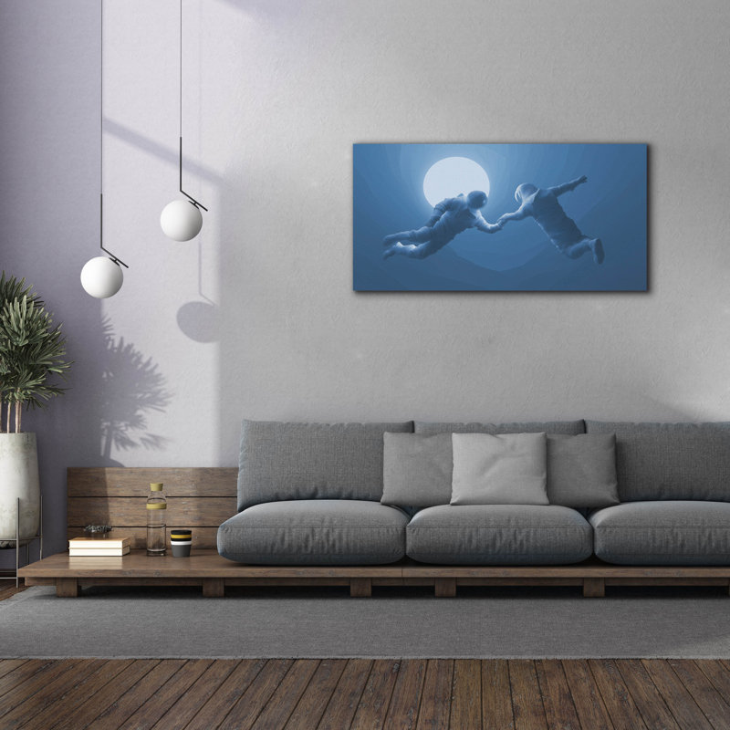  «Moonlight Astronaut Dance» par Ann Klee, art mural sur toile, 60 po x 30 po, H 30 po x l 60 po