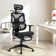 Swivel Ergonomic Mesh Office Chair With Footrest Adjustable Backrest Lumbar Support