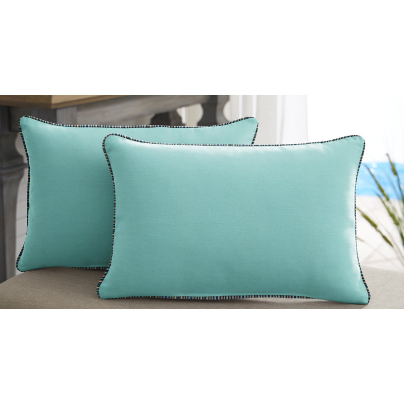 Selene Outdoor Reversible Throw Pillow, 13" x 20", Red