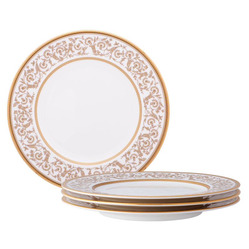 Ensemble de 4 assiettes à salade 8-1 / 4 po Noritake Summit, Or