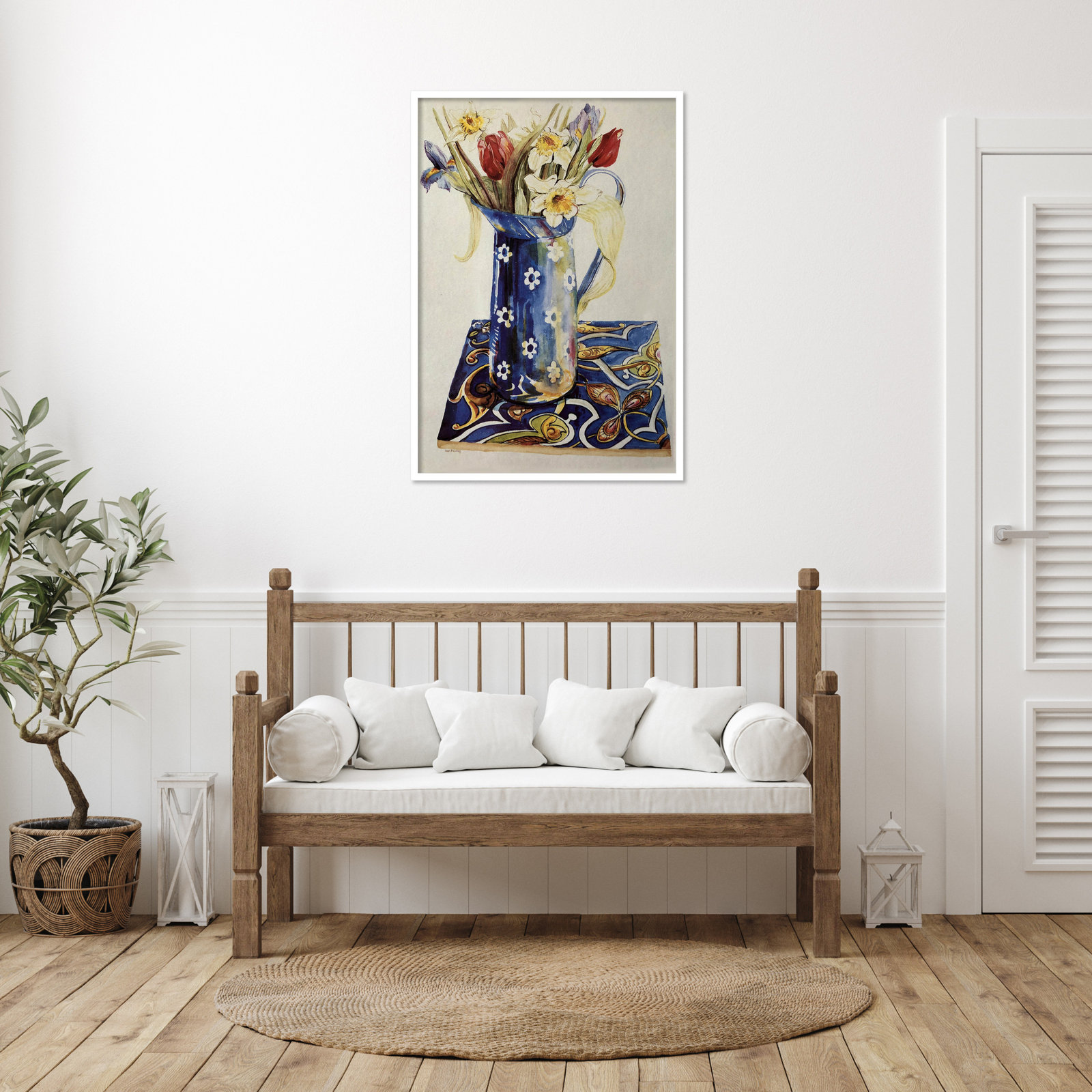 Chancy "Tulips" Print by Joan Thewsey, White, 41" H x 29" W x 1" D