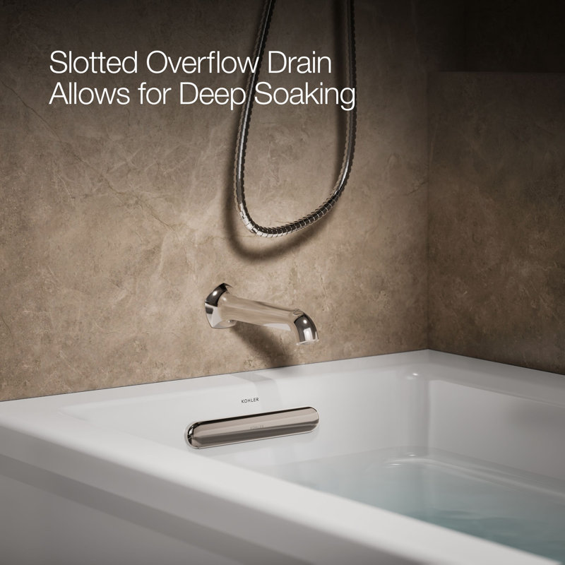 Archer 66" x 32" Soaking Bathtub, Left, White