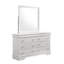 Commode à 6 tiroirs de style moderne en bois blanc (seulement commode)-1019424123