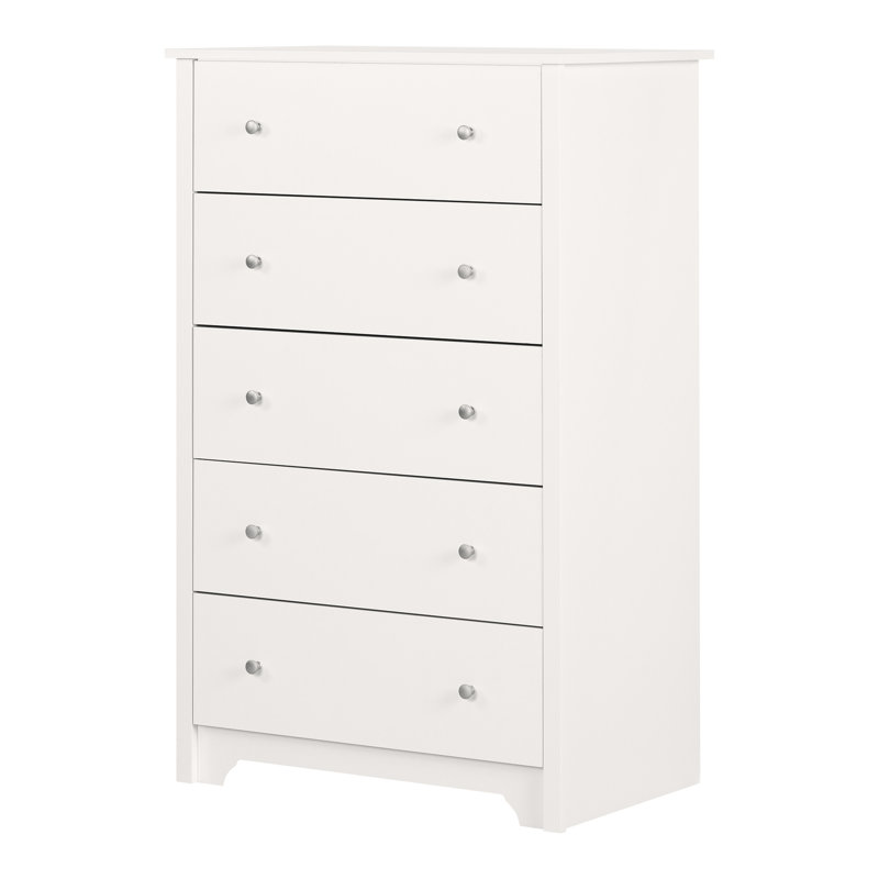 Salvat Transitional 5- Drawer Chest, Pure White